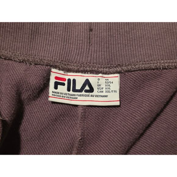 Fila Womens French Terry Jogger Black Plum Size XXL Purple Sweat Pants - Picture 7 of 9